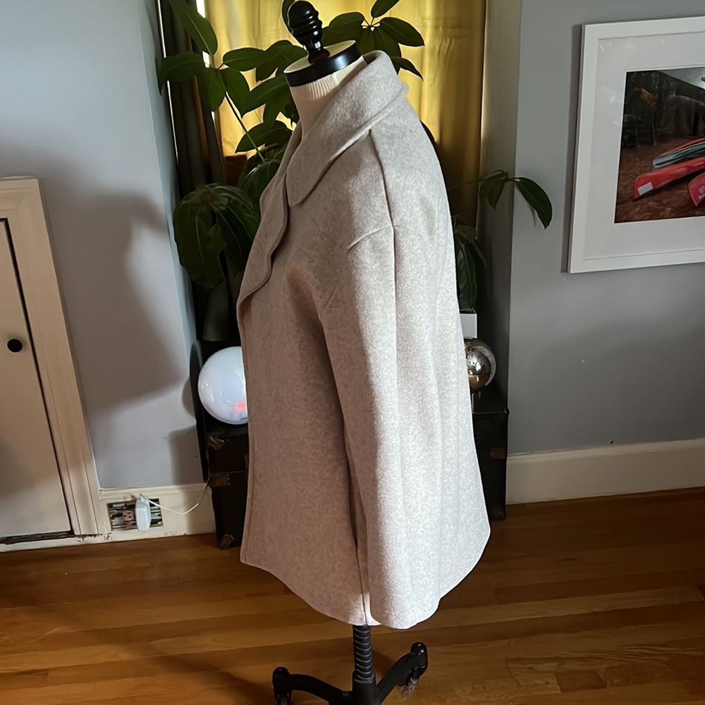 - Zara Basic Cream Open Jacket Size Large - image 2